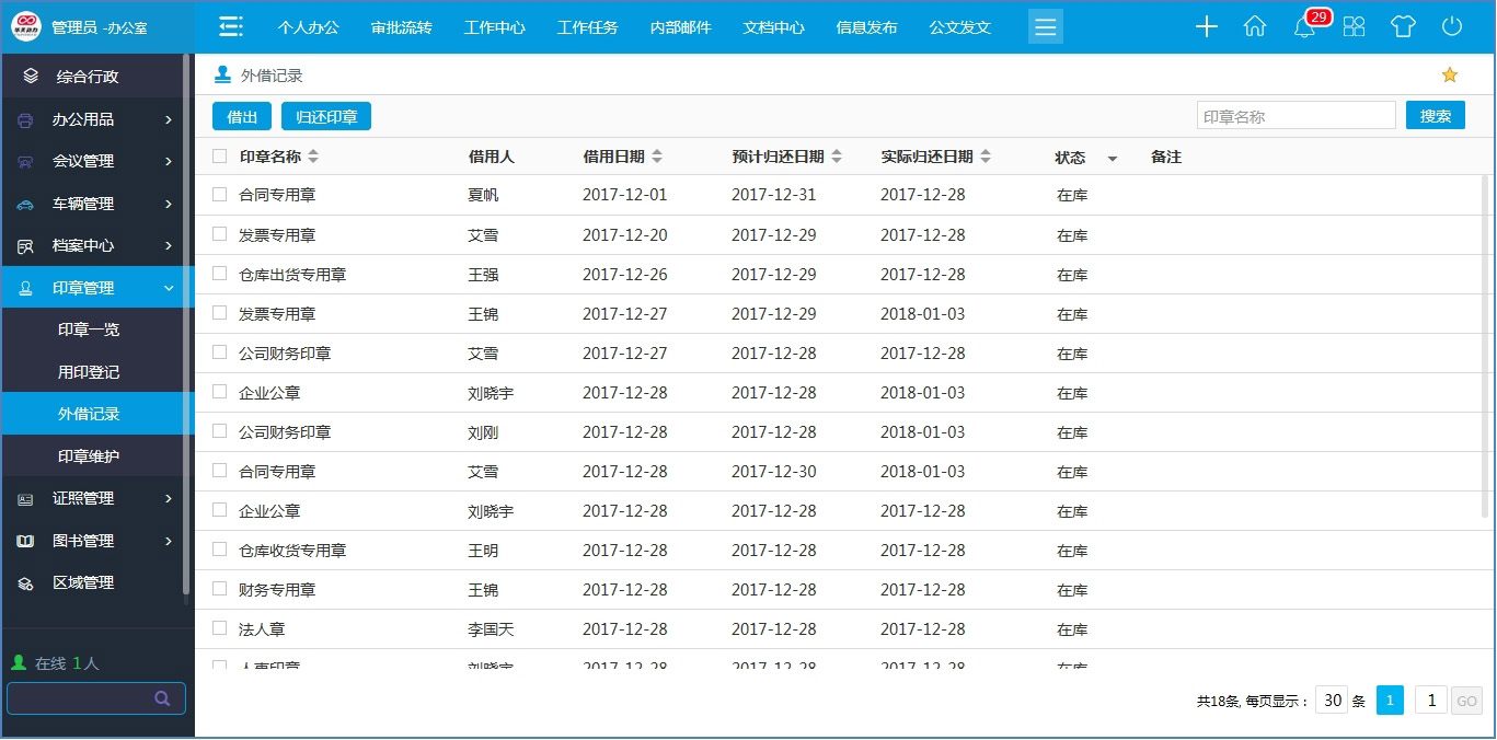 oa辦公系統