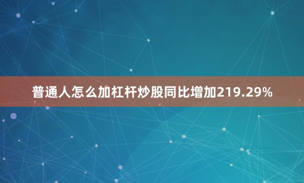 普通人怎么加杠杆炒股同比增加219.29%